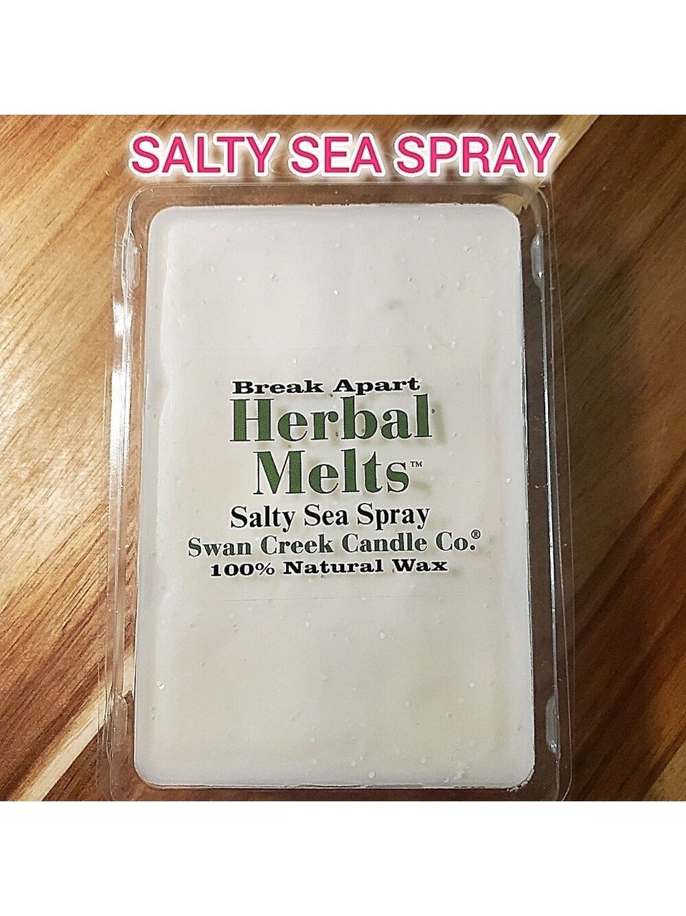 SALTY SEA SPRAY by SWAN CREEK CANDLE CO Herbal Melts 100% Natural Wax 5.25oz NWT